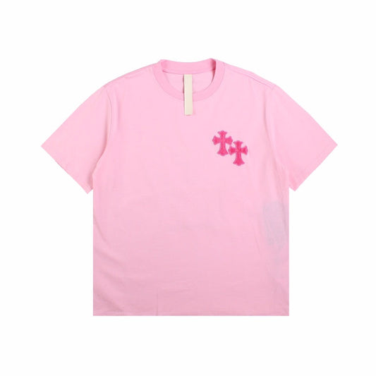 CHROME HEARTS HORSE SHOE LOGO T-SHIRT PINK Status Shipping