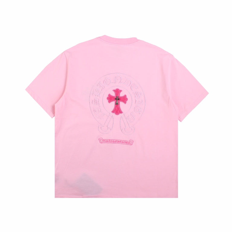 CHROME HEARTS HORSE SHOE LOGO T-SHIRT PINK Status Shipping