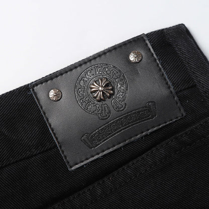 CHROME HEARTS JEANS BLACK GREEN LEOPARD Status Shipping