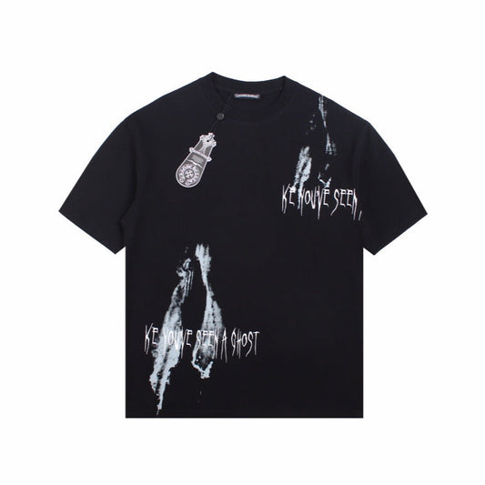 CHROME HEARTS x KIDS SEE GHOSTS T-SHIRT BLACK Status Shipping