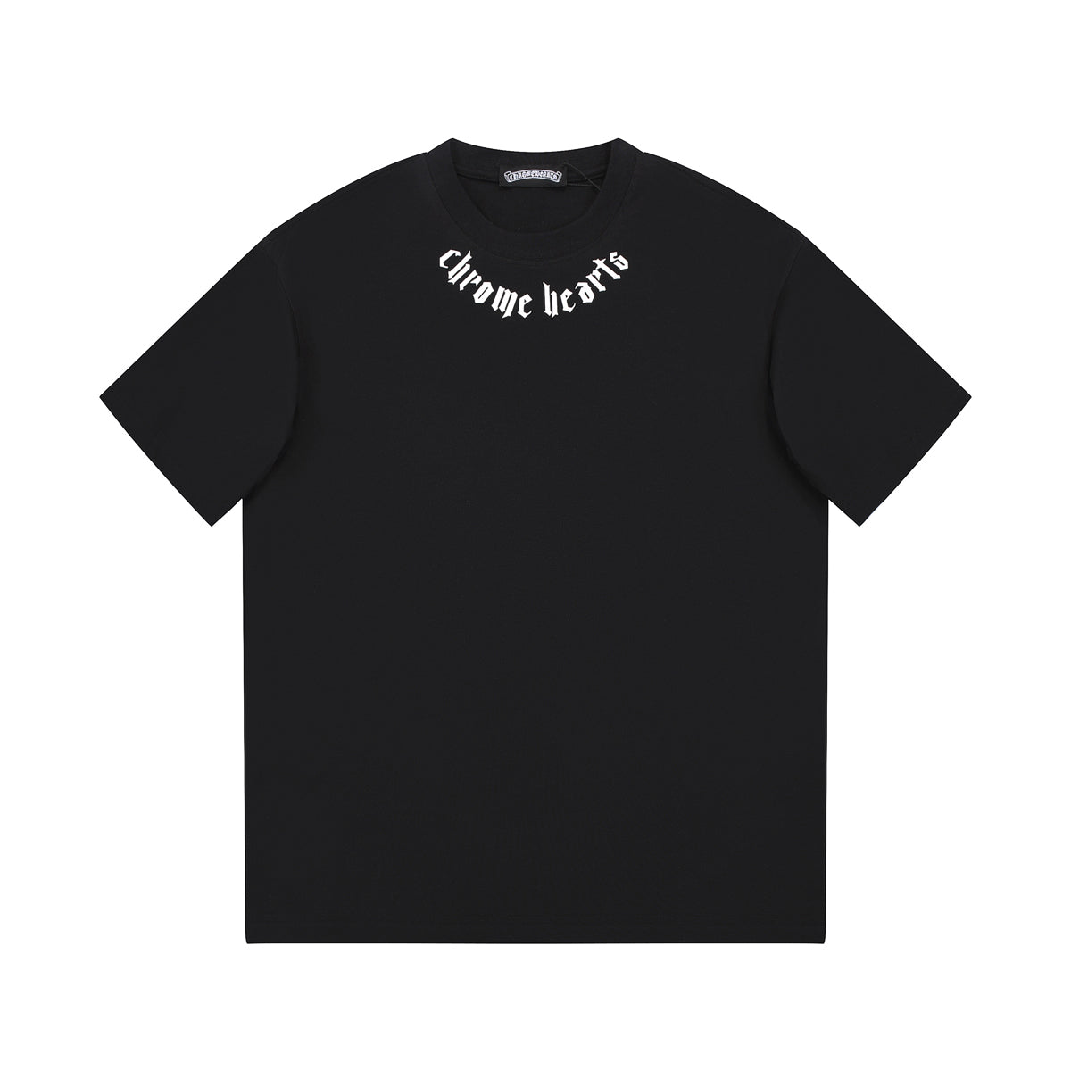 CHROME HEARTS LOGO COLLAR T-SHIRT BLACK Status Shipping