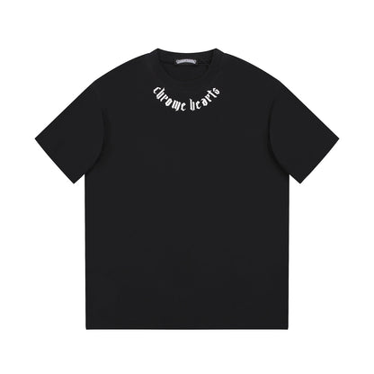 CHROME HEARTS LOGO COLLAR T-SHIRT BLACK Status Shipping
