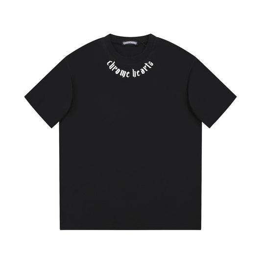 CHROME HEARTS LOGO COLLAR T-SHIRT BLACK Status Shipping