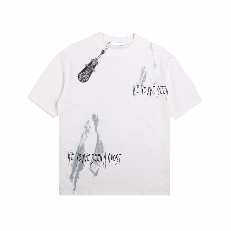 CHROME HEARTS "LOOKING LIKE A GHOST" T-SHIRT WHITE Status Shipping