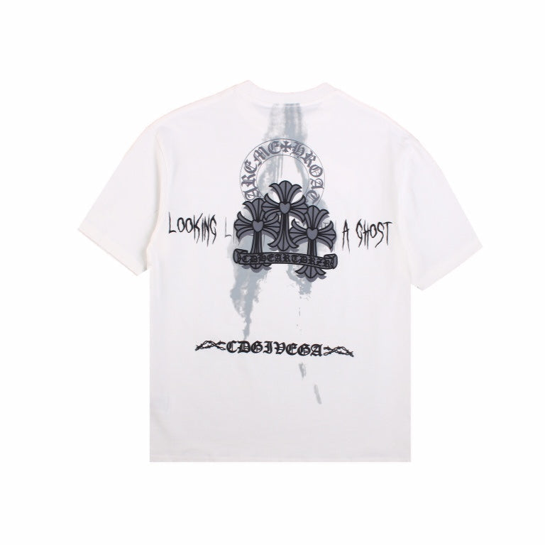 CHROME HEARTS "LOOKING LIKE A GHOST" T-SHIRT WHITE Status Shipping