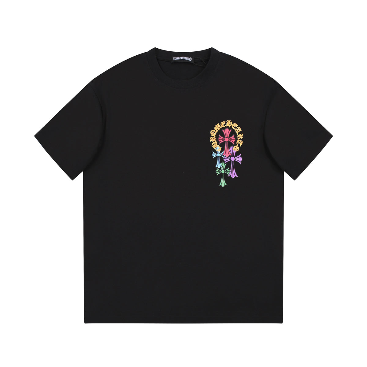 CHROME HEARTS MULTICOLOR HORSE SHOE LOGO T-SHIRT BLACK Status Shipping
