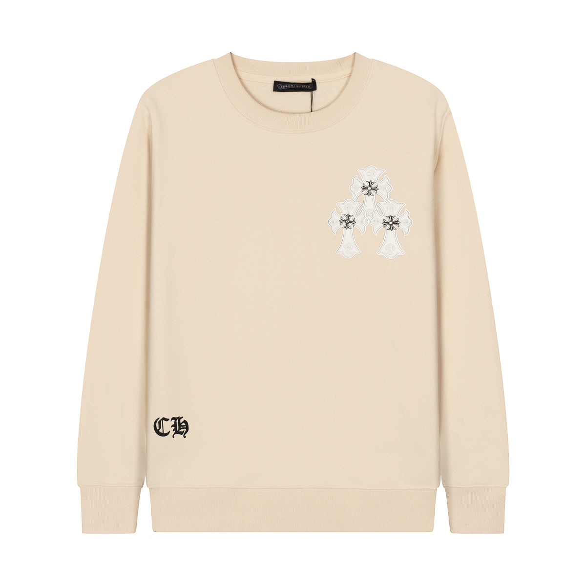 CHROME HEARTS WHITE CROSS PATCH SWEATSHIRT BEIGE Status Shipping