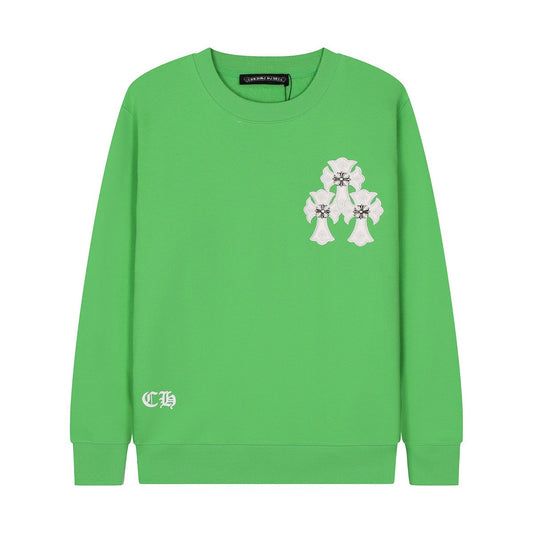 CHROME HEARTS WHITE CROSS PATCH SWEATSHIRT GREEN Status Shipping