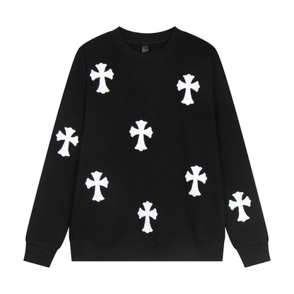 CHROME HEARTS WOOL WHITE CROSS SWEATSHIRT BLACK Status Shipping