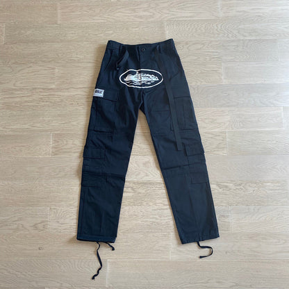 CORTEIZ ALCATRAZ CARGO PANTS BLACK/WHITE Status Shipping