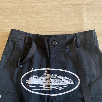 CORTEIZ ALCATRAZ CARGO PANTS BLACK/WHITE Status Shipping