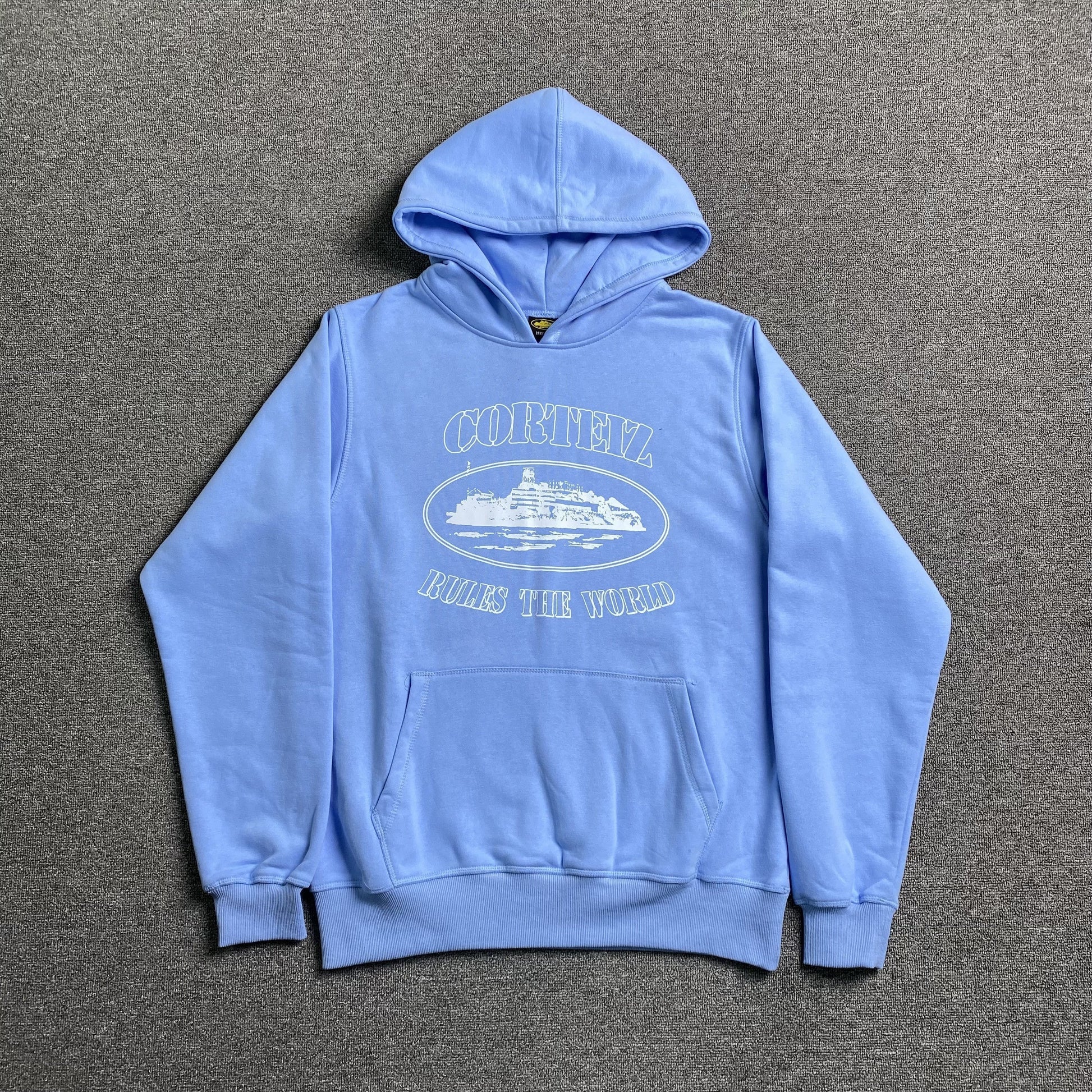 CORTEIZ ALCATRAZ HOODIE BABY BLU Status Shipping