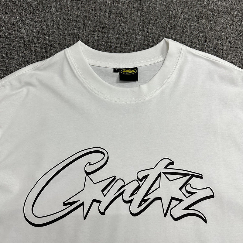 CORTEIZ ALLSTARZ TEE WHITE HOLLOW BLACK Status Shipping