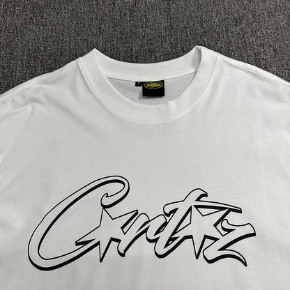CORTEIZ ALLSTARZ TEE WHITE HOLLOW BLACK Status Shipping