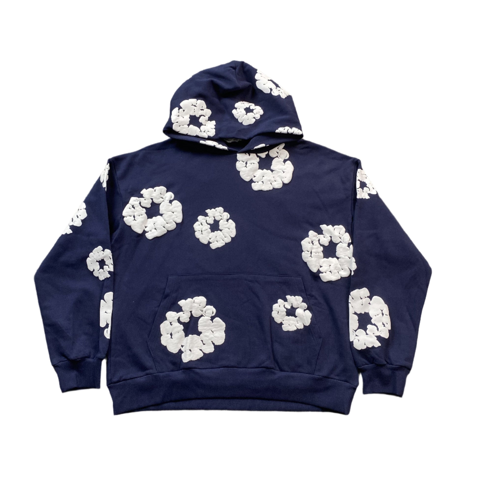 DENIM TEARS COTTON WREATH HOODIE NAVY Status Shipping