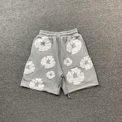 DENIM TEARS COTTON WREATH SHORTS GREY Status Shipping