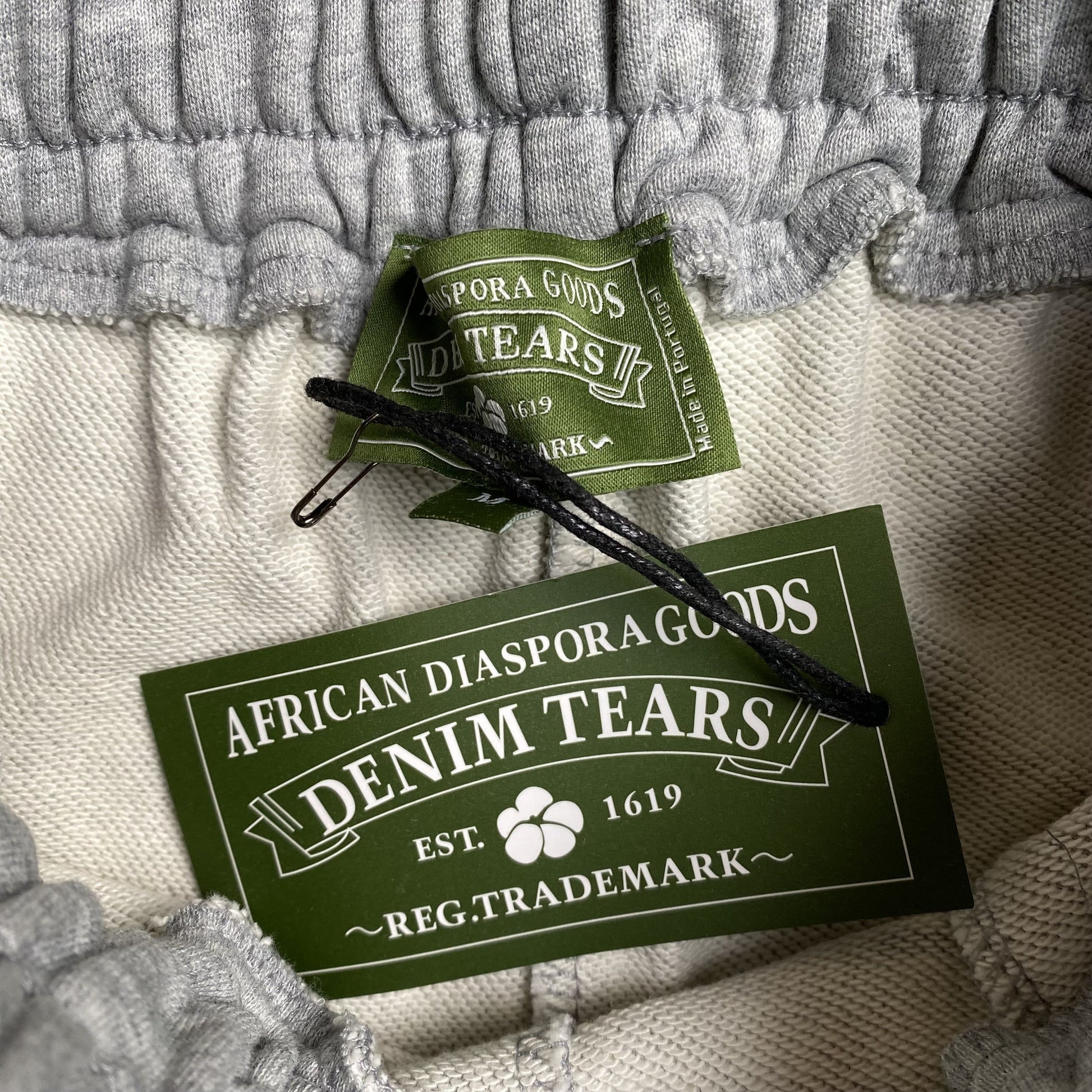 DENIM TEARS COTTON WREATH SWEATPANTS GREY Status Shipping