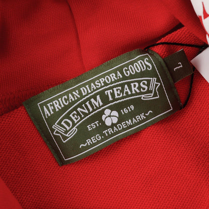 DENIM TEARS COTTON WREATH HOODIE RED Status Shipping