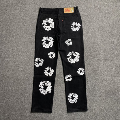 DENIM TEARS x LEVI'S COTTON WREATH JEANS BLACK Status Shipping