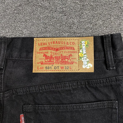 DENIM TEARS x LEVI'S COTTON WREATH JEANS BLACK Status Shipping