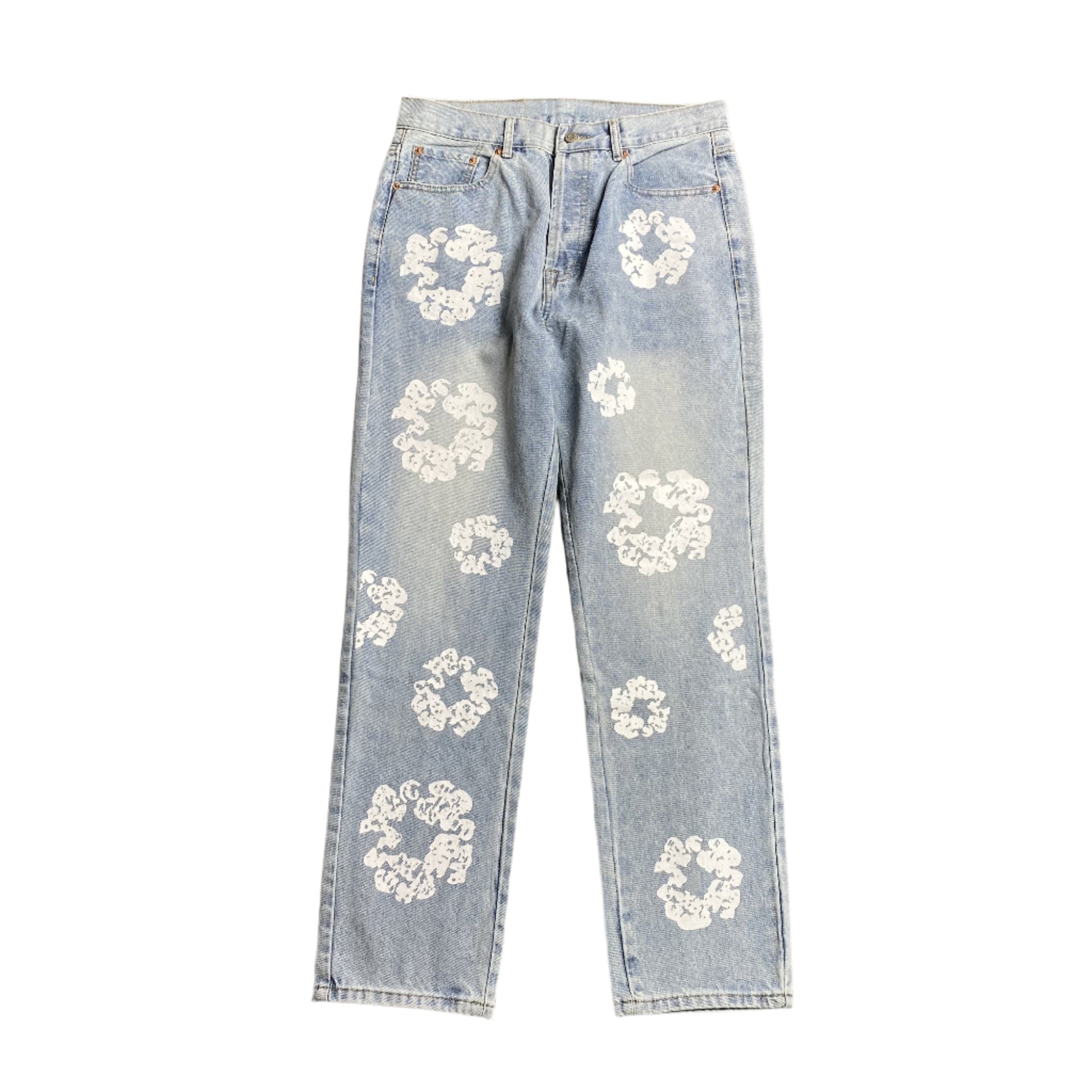 DENIM TEARS x LEVI'S COTTON WREATH JEANS LIGHT WASH Status Shipping