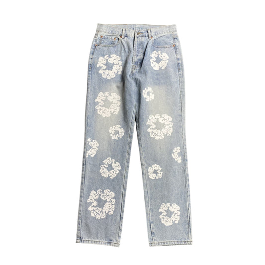DENIM TEARS x LEVI'S COTTON WREATH JEANS LIGHT WASH Status Shipping