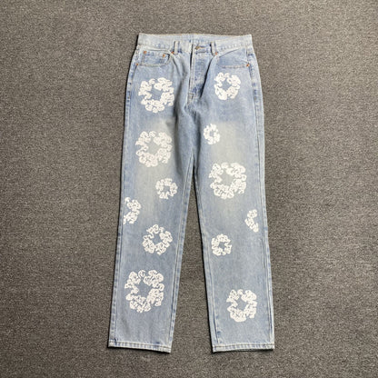DENIM TEARS x LEVI'S COTTON WREATH JEANS LIGHT WASH Status Shipping