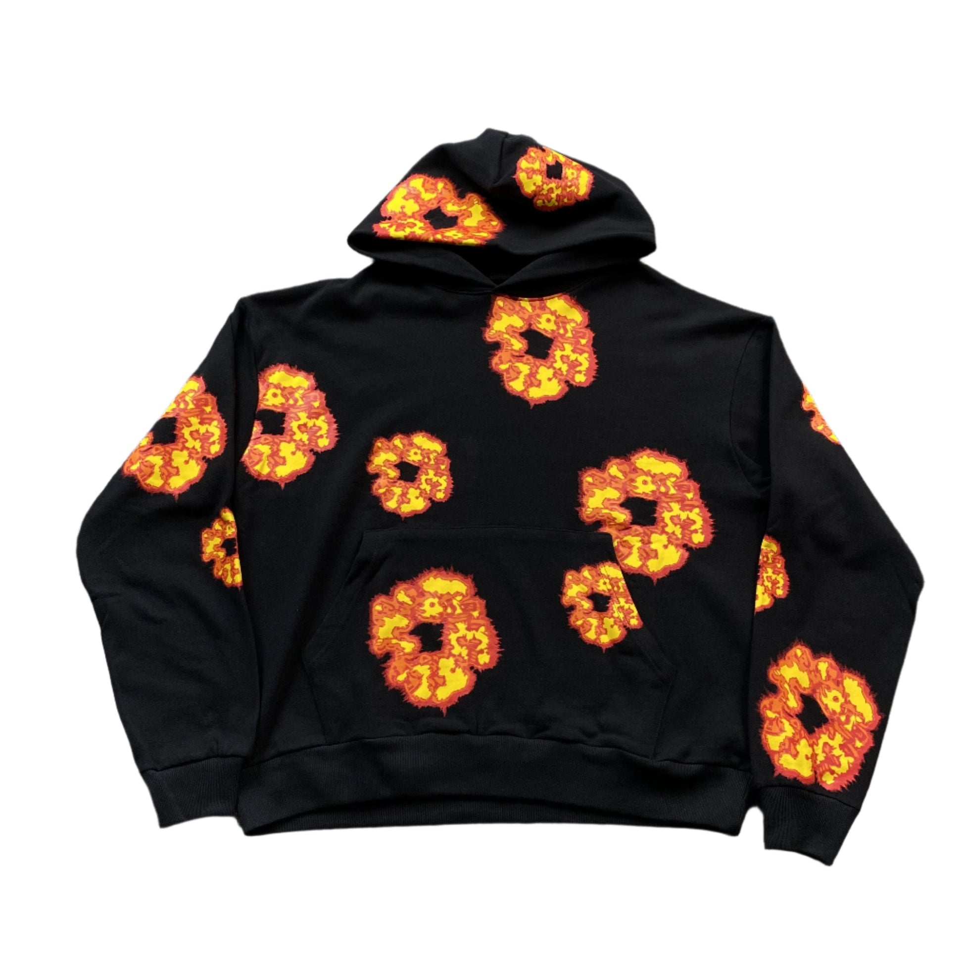 DENIM TEARS x OFFSET WREATH HOODIE BLACK Status Shipping