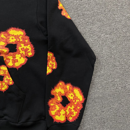 DENIM TEARS x OFFSET WREATH HOODIE BLACK Status Shipping