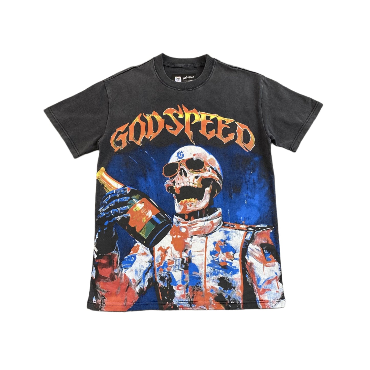 GODSPEED VICTORY TOAST T-SHIRT WASHED BLACK Versili