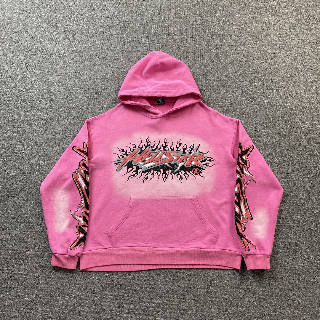 HELLSTAR BRAINWASHED WITHOUT BRAIN HOODIE PINK Status Shipping