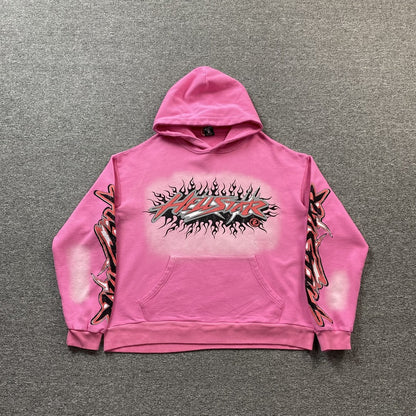HELLSTAR BRAINWASHED WITHOUT BRAIN HOODIE PINK Status Shipping