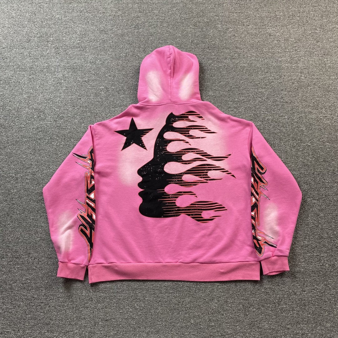 HELLSTAR BRAINWASHED WITHOUT BRAIN HOODIE PINK Status Shipping