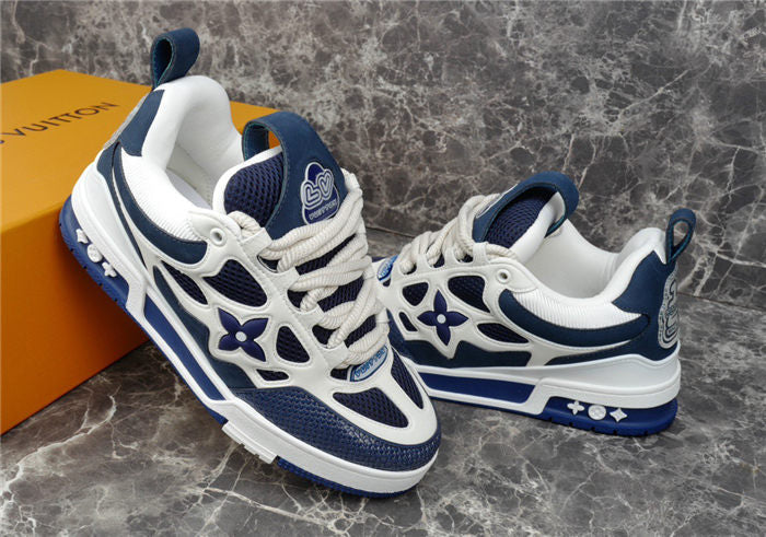 LOUIS VUITTON LV SKATE SNEAKER MARINE WHITE Versili