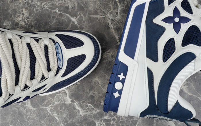 LOUIS VUITTON LV SKATE SNEAKER MARINE WHITE Versili