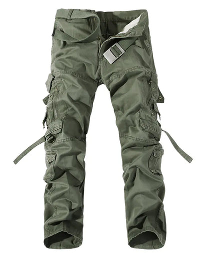 Men's Washed Multi-pocket Cargo Pants - No Halo Co.