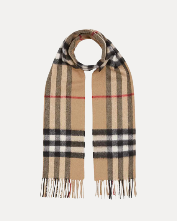 Chequered Cashmere Scarf Calvienne