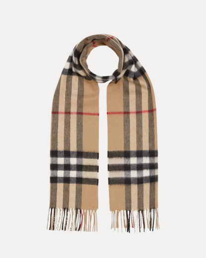 Chequered Cashmere Scarf Calvienne