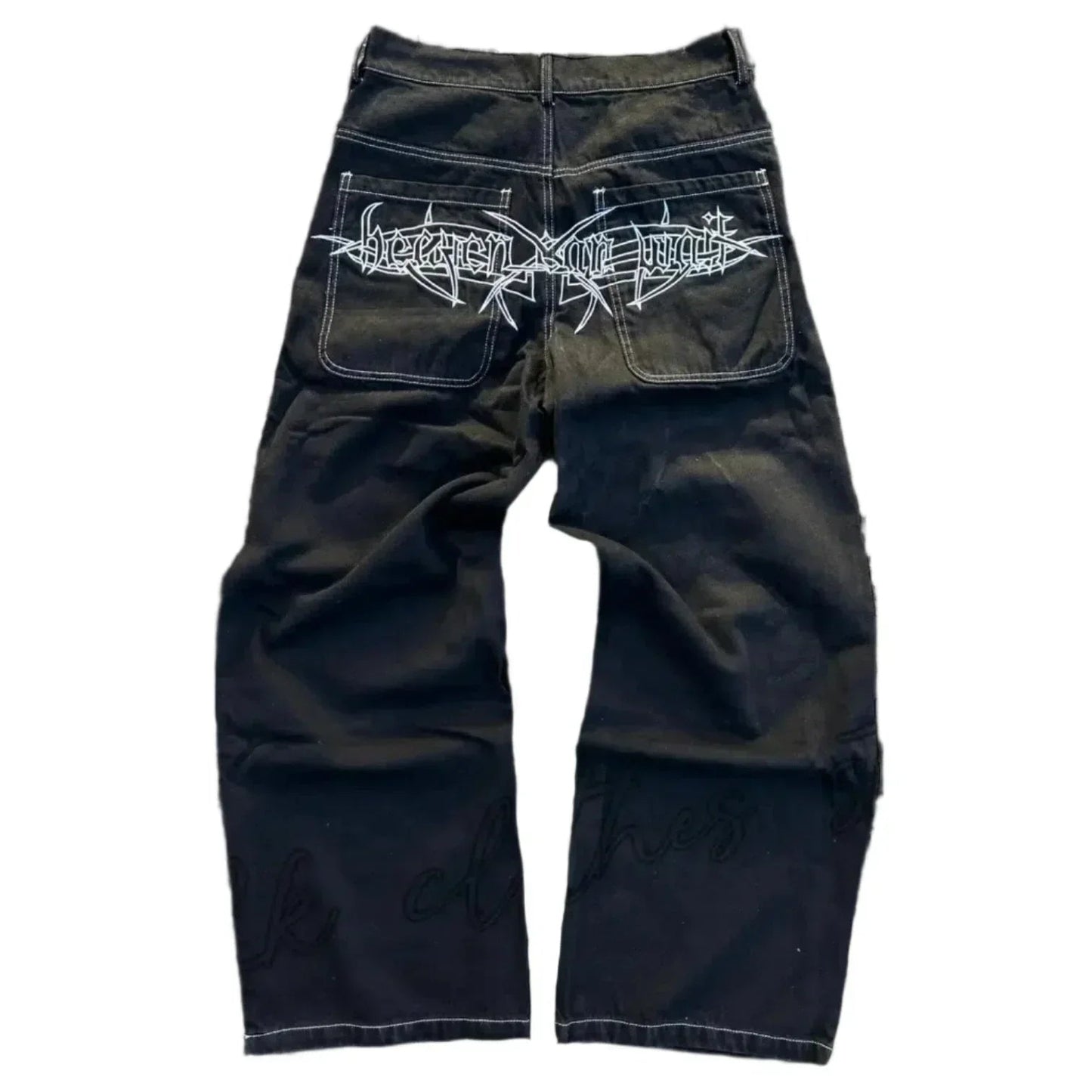 Y2K Embroidered Baggy Jeans Versili