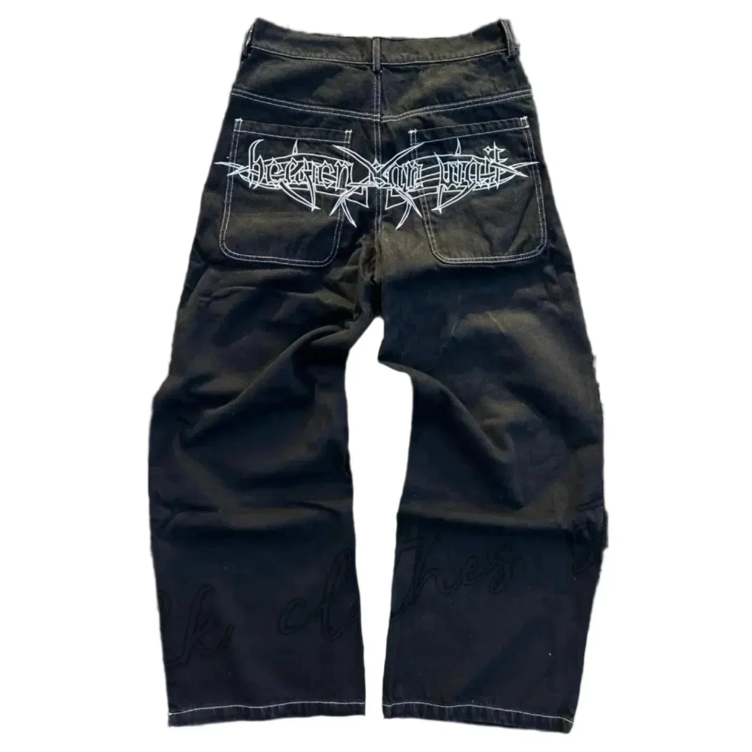 Y2K Embroidered Baggy Jeans Versili
