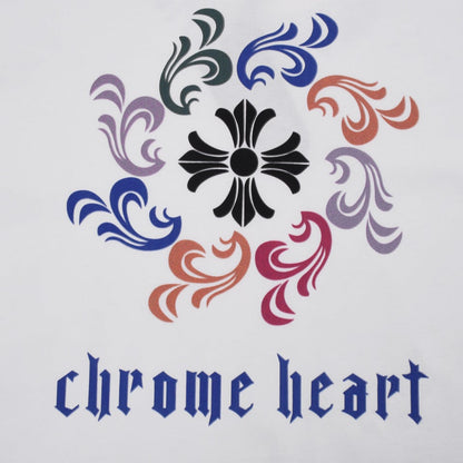 CHROME HEARTS LOGO COLLAR T-SHIRT WHITE Status Shipping