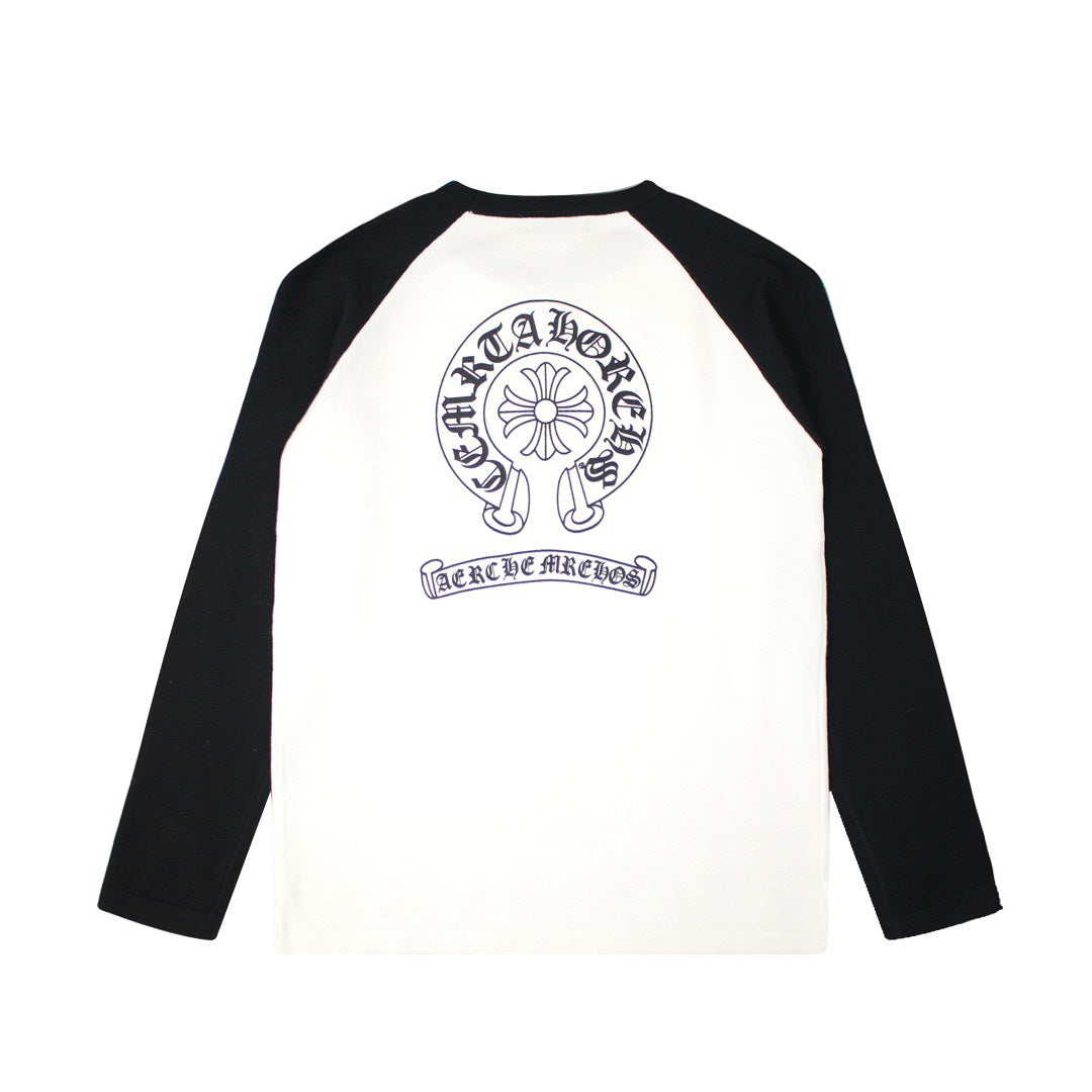 CHROME HEARTS HORSE SHOE LOGO LONGSLEEVE WHITE BLACK Status Shipping
