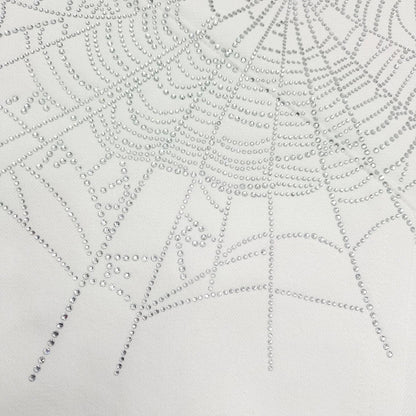 SP5DER OG RHINESTONE LOGO HOODIE WHITE Status Shipping