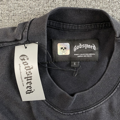 GODSPEED HILLS HAVE EYES T-SHIRT WASHED BLACK Status Shipping