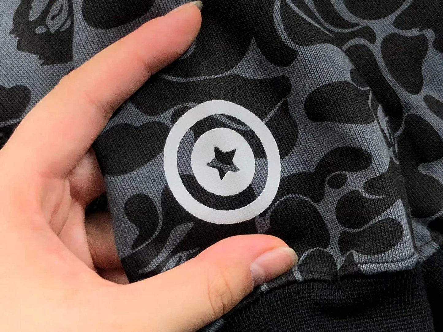 BAPE X DOVER STREET MARKET SPECIAL CAMO SHARK FULL ZIP HOODIE BLACK Status Shipping