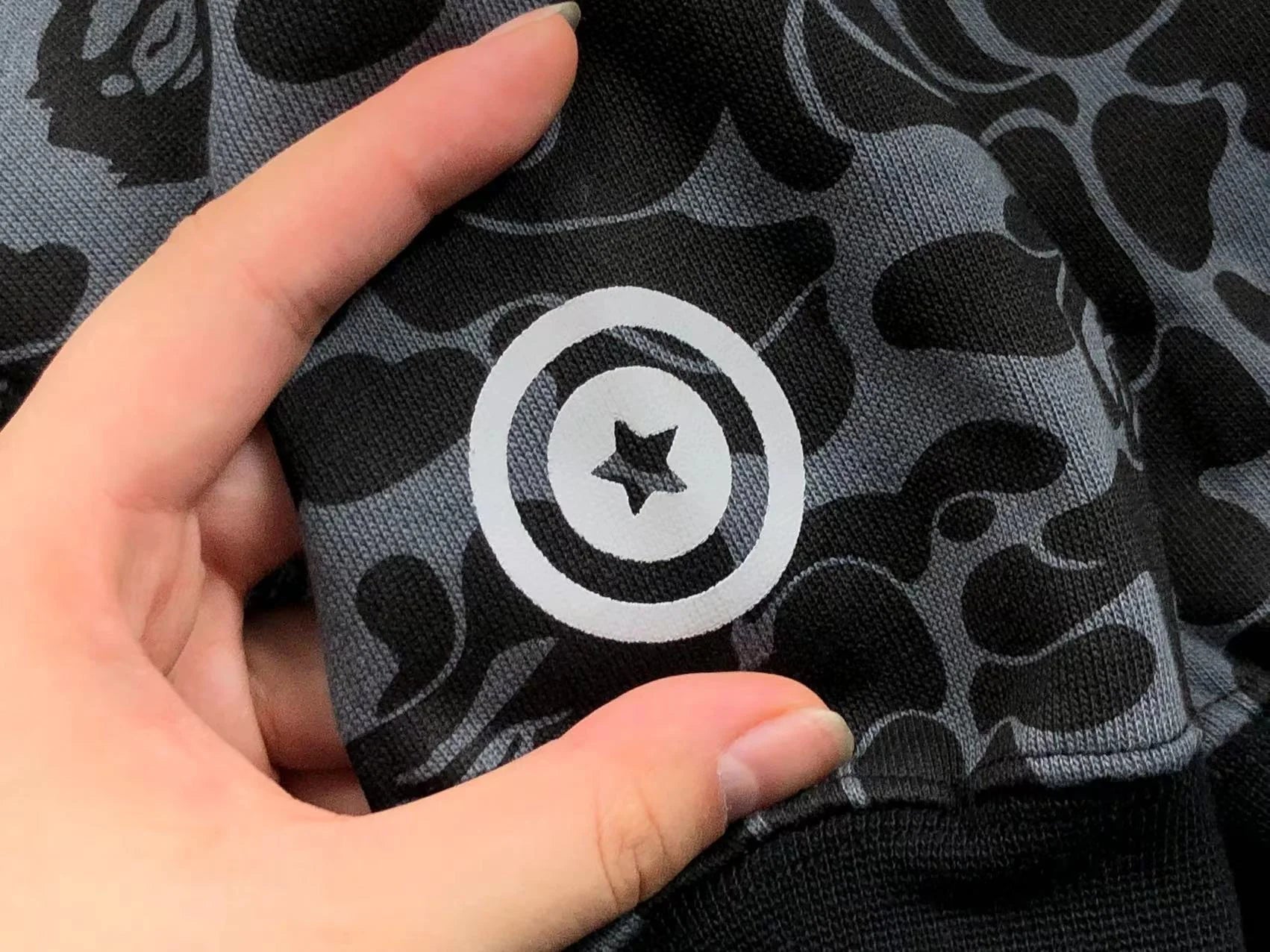 BAPE X DOVER STREET MARKET SPECIAL CAMO SHARK FULL ZIP HOODIE BLACK Status Shipping