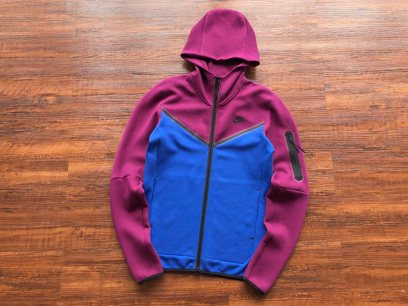 NIKE TECH FLEECE HOODIE x SANGRIA/GAME ROYAL My Store