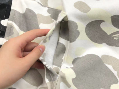 BAPE CITY CAMO HALF SHARK FULL ZIP HOODIE WHITE/BLACK Status Shipping