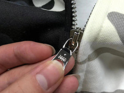 BAPE CITY CAMO HALF SHARK FULL ZIP HOODIE WHITE/BLACK Status Shipping