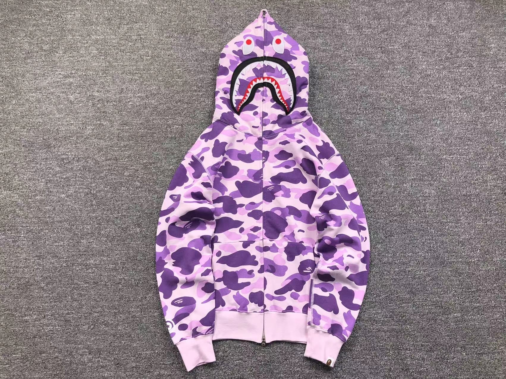 BAPE COLOR CAMO FULL ZIP HOODIE PURPLE Status Shipping